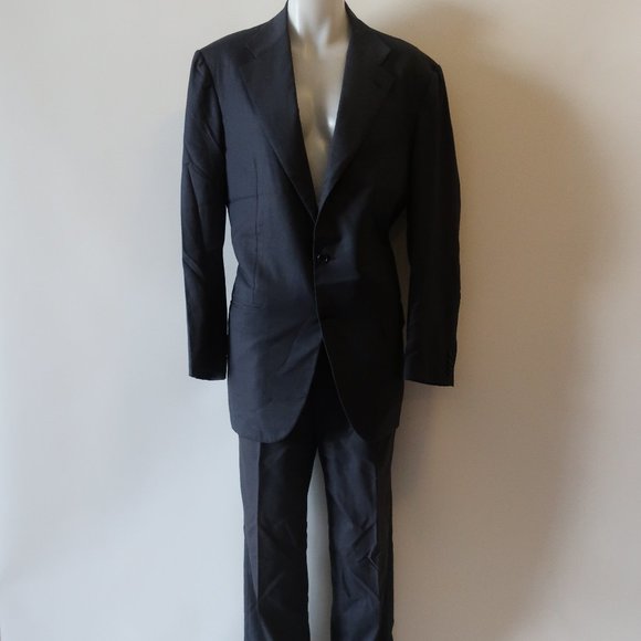 Kiton Other - MENS KITON NAPOLI BLUE WOOL SUIT 50 US/40R *